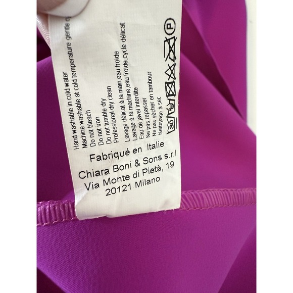 Chiara Boni La Petite Robe Womens Dress Size 42 Fuchsia One Shoulder Floral